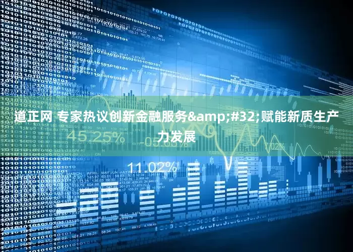 道正网 专家热议创新金融服务&#32;赋能新质生产力发展