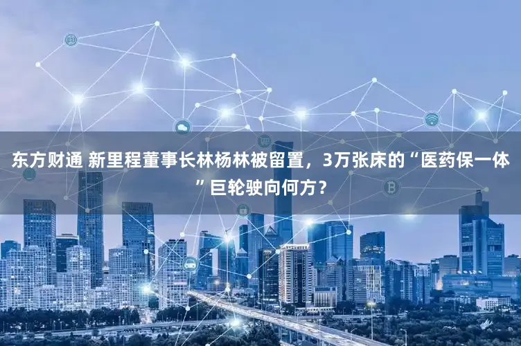 东方财通 新里程董事长林杨林被留置，3万张床的“医药保一体”巨轮驶向何方？