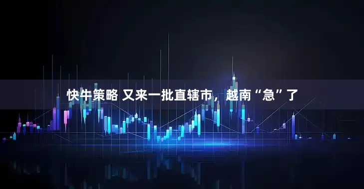 快牛策略 又来一批直辖市，越南“急”了