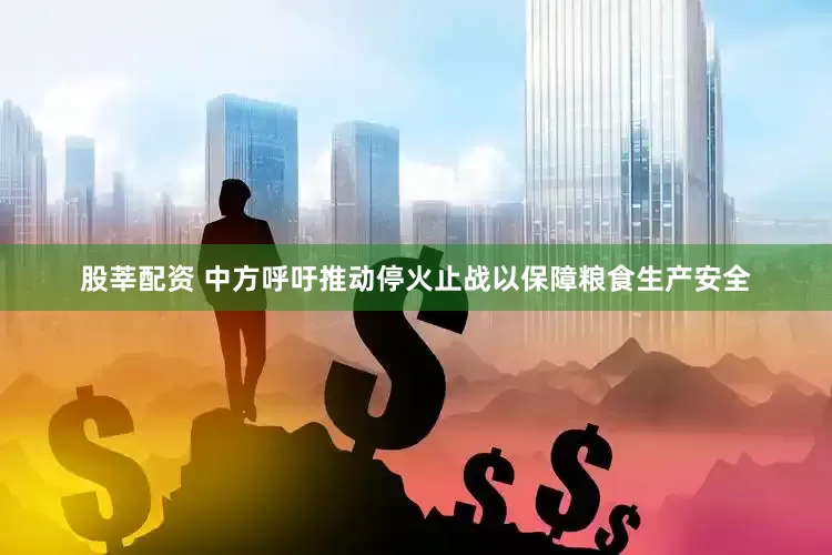 股莘配资 中方呼吁推动停火止战以保障粮食生产安全